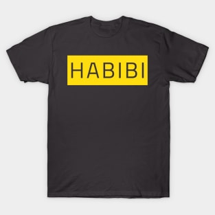 Habibi in a yellow rectangle T-Shirt